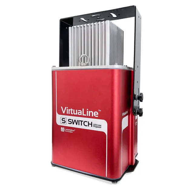 LED strek-prosjektor RØD/GRØNN SWITCH 53°=1:1 linse, inkl. relé, 230V driver 