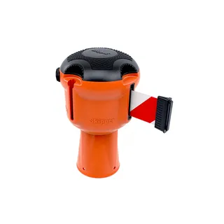 Skipper orange, sperrebånd rød/hvit 9m