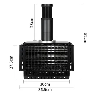 LED prosjektor 300W ØKONOMI komplett Statisk kjølt, med linse og filter