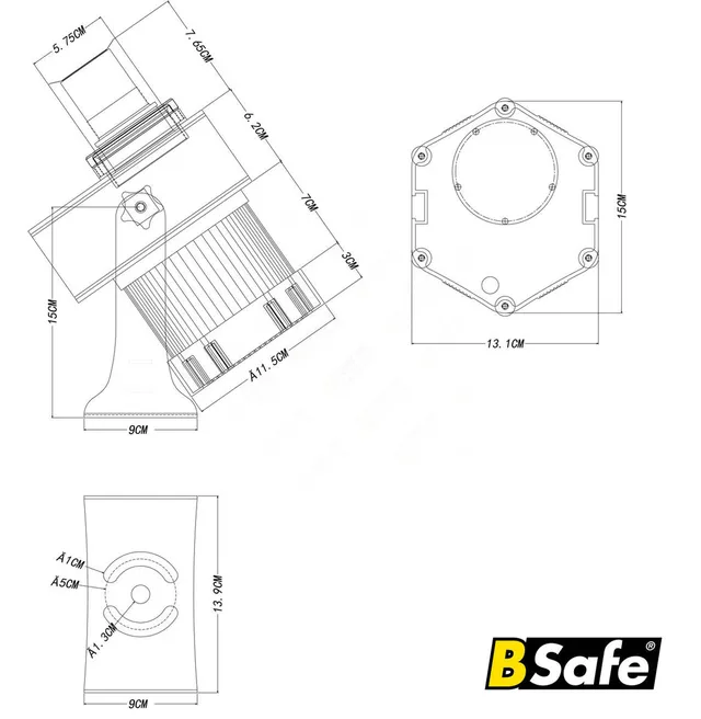 LED prosjektor 150W ØKONOMI komplett Med brakett og 230V driver, rotasjon 