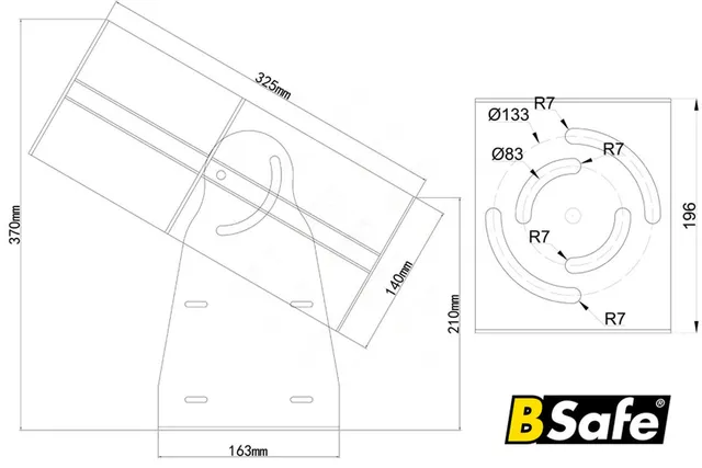 LED strek-prosjektor 200W Med brakett, 230V driver og lengdebegr. 