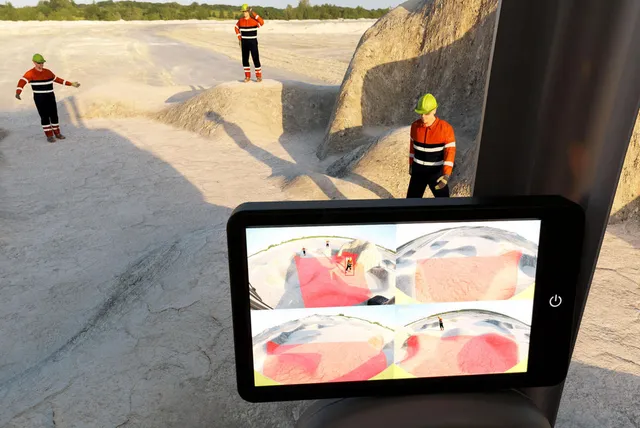 AI-antikollisjon kamera system m/skjerm Ink. kabelsett, klar til bruk, 12-32VDC 