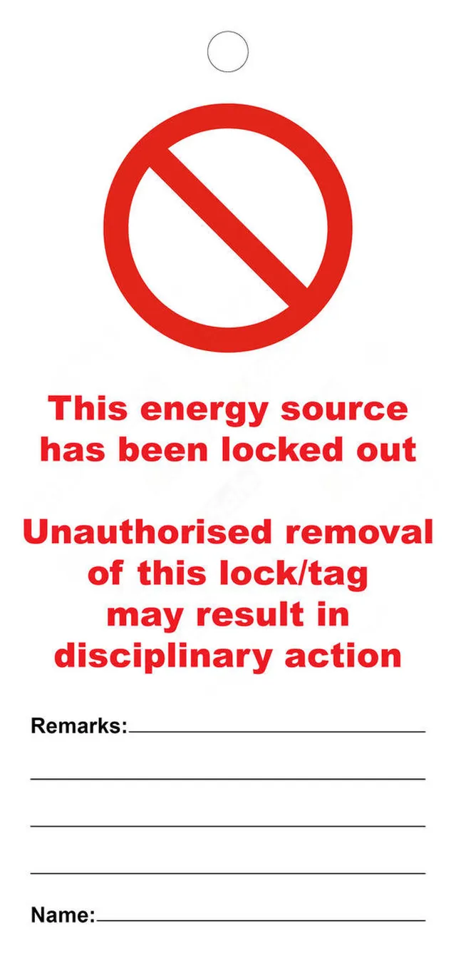 Tag Do not operate hvit/rød 