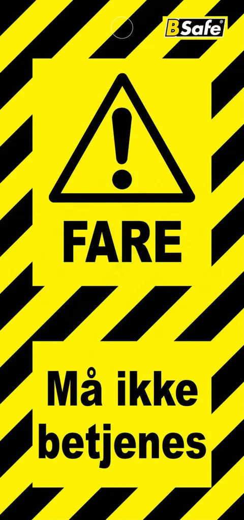 Tag Fare må ikke betjenes sort/gul