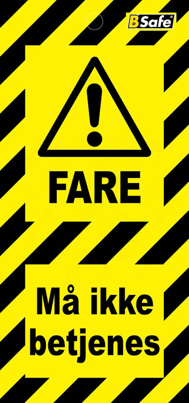 Tag Fare må ikke betjenes sort/gul 
