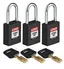 LOTO lås 3pk KA Brady nylon 38x84