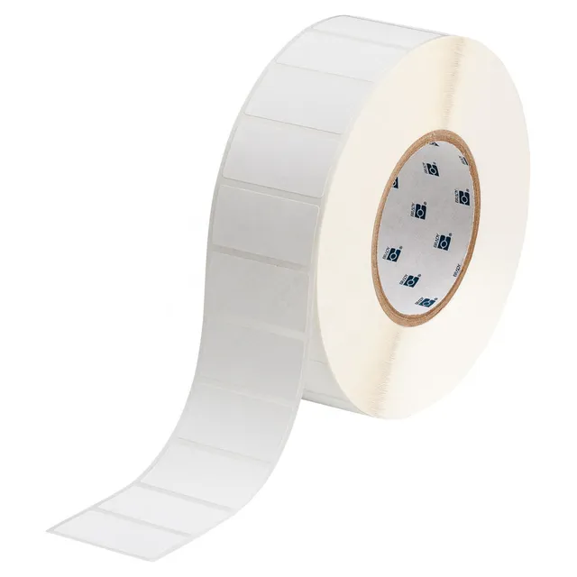 BRADY Hvit Polyesteretiketter 