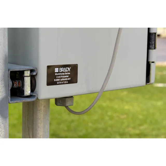 BRADY Hvit Polyesteretiketter 