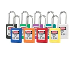 LOTO lås (35x38x4,76mm) metal KD Masterlock hengelås, ulike nøkler pr lås