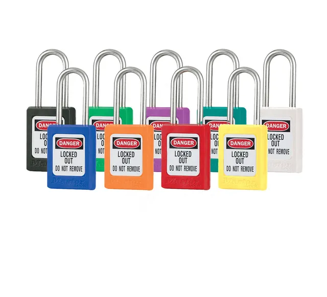 LOTO lås (35x38x4,76mm) metal KD Masterlock hengelås, ulike nøkler pr lås 