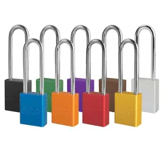 LOTO alu hengelås 1 nøkkel KD Masterlock (B=38x46mm)+(S=75x20x6mm)