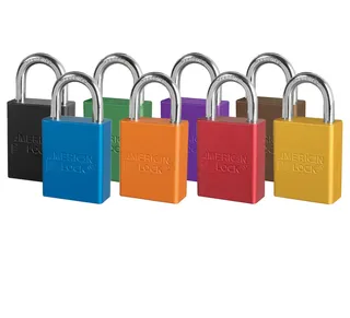 LOTO alu hengelås 1 nøkkel KD Masterlock (B=38x46mm)+(S=25x20x6mm)