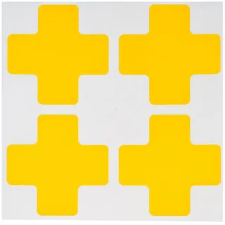 Gulvmerke sterk type, "+" Polyester m/ overlaminat. Permanent lim