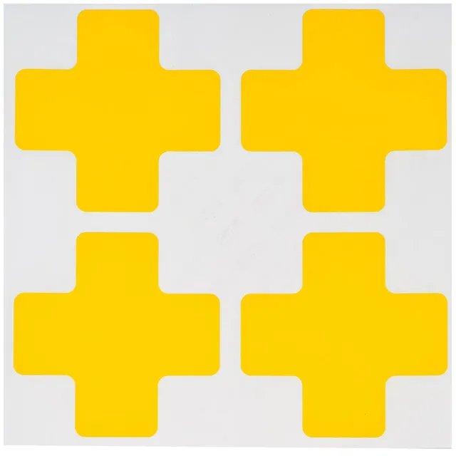 Gulvmerke sterk type, "+" Polyester m/ overlaminat. Permanent lim 