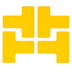 Gulvmerker sterk type, "T" Polyester m/ overlaminat. Permanent lim