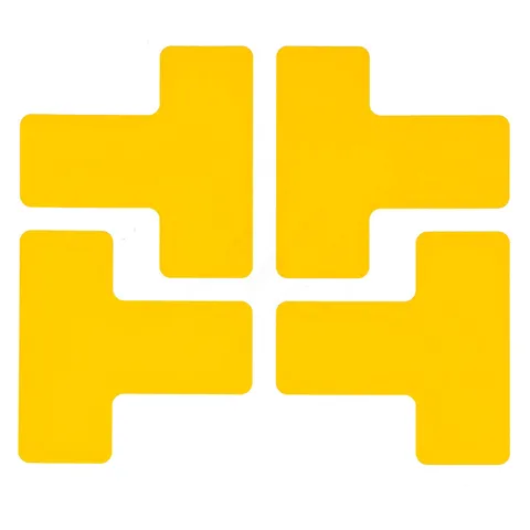 Gulvmerker sterk type, "T" Polyester m/ overlaminat. Permanent lim