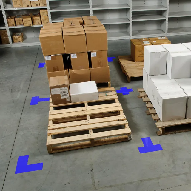 Gulvmerker sterk type, "L" Polyester m/overlaminat. Permanent lim 