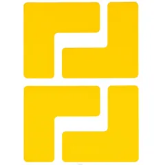 Gulvmerker sterk type, "L" Polyester m/overlaminat. Permanent lim