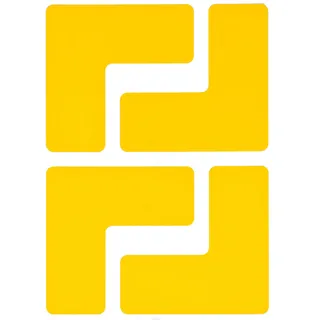 Gulvmerker sterk type, "L" Polyester m/overlaminat. Permanent lim