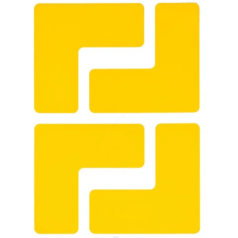 Gulvmerker sterk type, "L" Polyester m/overlaminat. Permanent lim