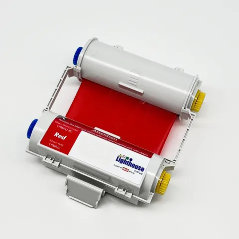 CPM100 Fargebånd Rød 119mm x 50m Kassett m/ fargebånd