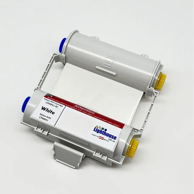 CPM100 Fargebånd Hvit 119mm x 50m Kassett m/ fargebånd 