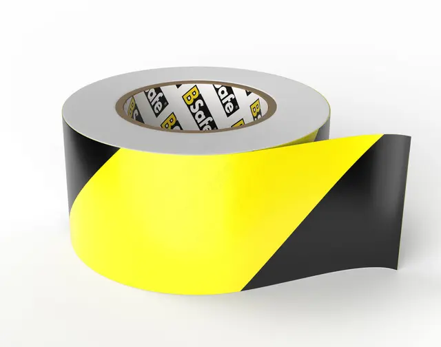 Rørmerke NS813 Warning Tape Standard, 40mmx25m, yellow/black 