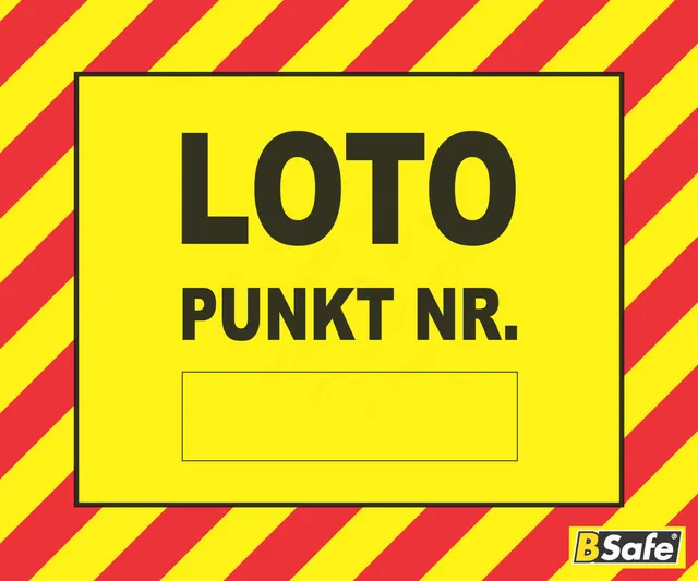 Låsepunkt merke stor 100x120mm 20pk 