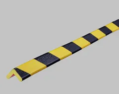 Kantbeskytter E sort/gul 26x26mmx1m Selvklebende vinkel, 19x19mm innvendig