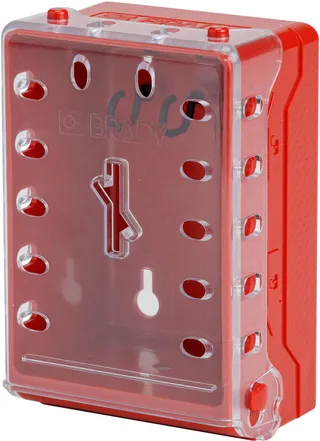 LOTO låsboks Brady plast rød 101,6 x 144