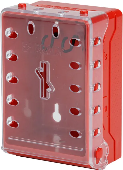 LOTO låsboks Brady plast rød 101,6 x 144