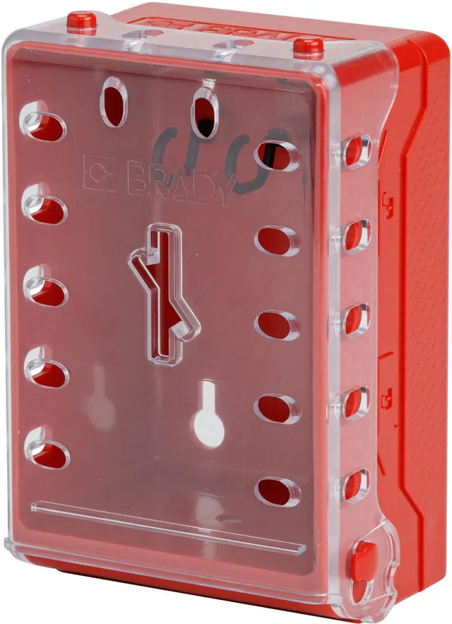 LOTO låsboks Brady plast rød 101,6 x 144 