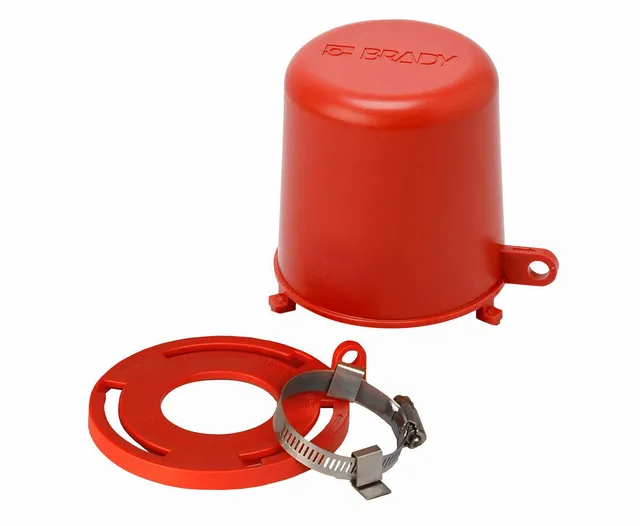 LOTO kuleventil "Base Cover Plug" Brady (2 1/8"=54mm) RED (H=102)(D=120mm) 