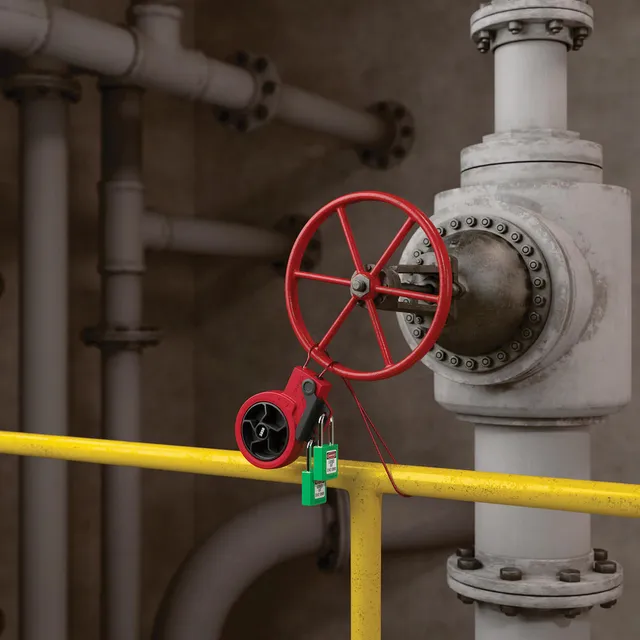 LOTO wire-lock uttrekk (2,74m x 3,3mm) Masterlock plastbelagt stålwire uttrekk 