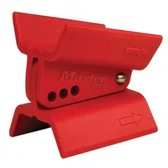 LOTO spjeldventil plast 33,5x49,5x54,2mm Masterlock spjeldventil universal rød