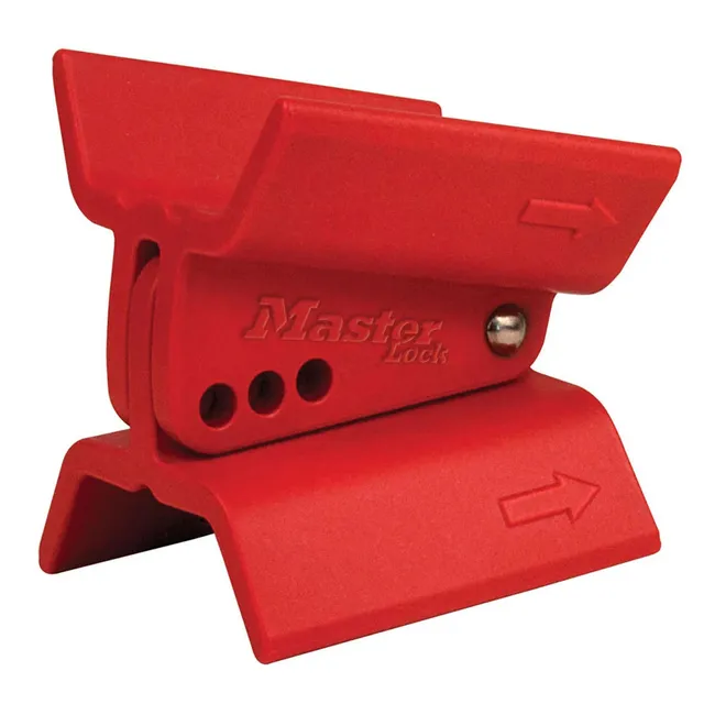LOTO spjeldventil plast 33,5x49,5x54,2mm Masterlock spjeldventil universal rød 