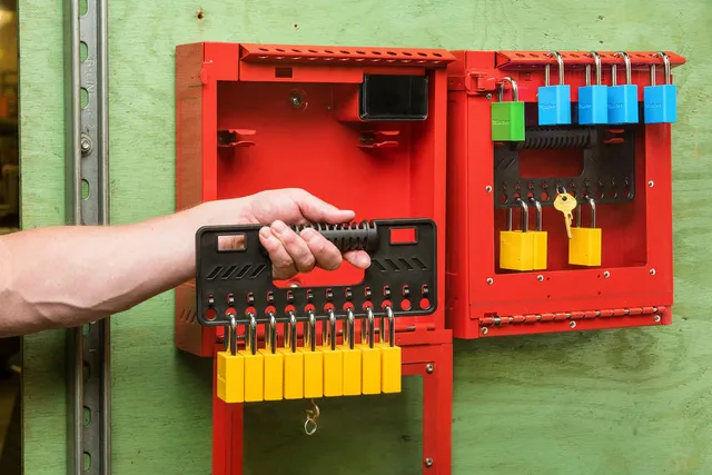 LOTO Group Lock Box m/vindu Masterlock låsbox metal 308 x348 x 119 