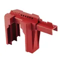 LOTO kuleventil lock 50-200 mm lukket Masterlock rød plast