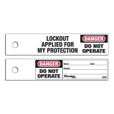 LOTO Tag "Do not operate" (140x32mm) Masterlock 100 pk