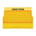 LOTO skap "Focus" plast med deksel Masterlock (H=390, B=550, D=100) gul