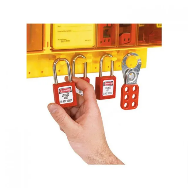 LOTO tag senter gul Masterlock (H=270, B=550, D=100) 