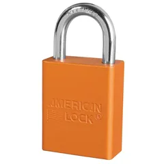 LOTO alu hengelås orange 1 nøkkel KD Masterlock (B=38x46mm)+(S=25x20x6mm)