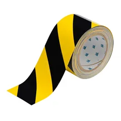 Gulvtape sterk, sort/gul 76mm x 30m