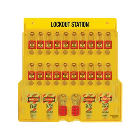 LOTO skap Standard 3 m/innhold Sett med 31 deler. 20 LOTO låser ENGELSK