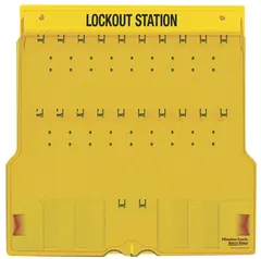 LOTO skap med deksel 20 låser gul Masterlock