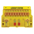 LOTO skap Standard 2 m/innhold Sett med 16 deler. 10 LOTO låser NORSK