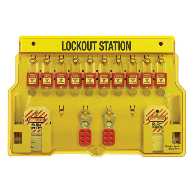LOTO skap Standard 2 m/innhold Sett med 16 deler. 10 LOTO låser NORSK 