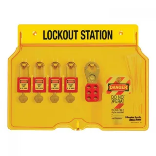 LOTO skap Standard 1 m/innhold Sett med 8 deler. 4 LOTO låser NORSK