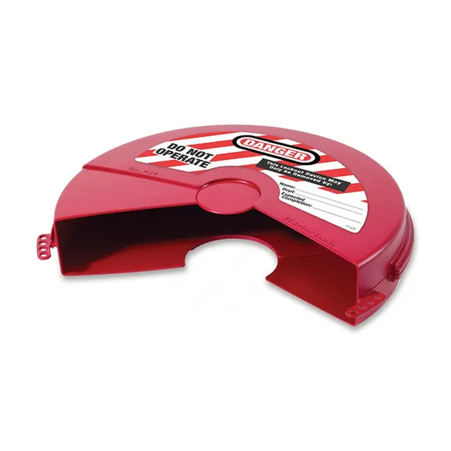 LOTO sluseventil (roterende) 203-356mm Masterlock sluseventil rød 