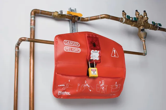 LOTO kuleventil "Seal Tight" Universal Masterlock plast rød 